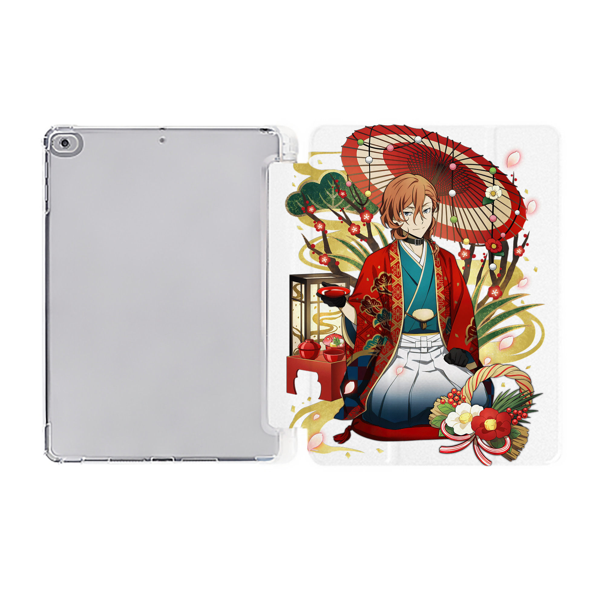 （画像用） 文豪ストレイドッグス Bungo Stray Dogs IPad ケース ペン収納付き 三つ折りスタンド PUレザー×シリコン 対応機種9.5/10.5/10.9インチ